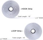 16 Feet Length 0.75 Inch Width Hook and Loop with Strong Self Adhesive Tape Strip Fastener (White) - Image 5